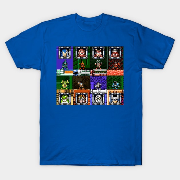 Mega Man 4 Bosses T-Shirt by SuperSensei